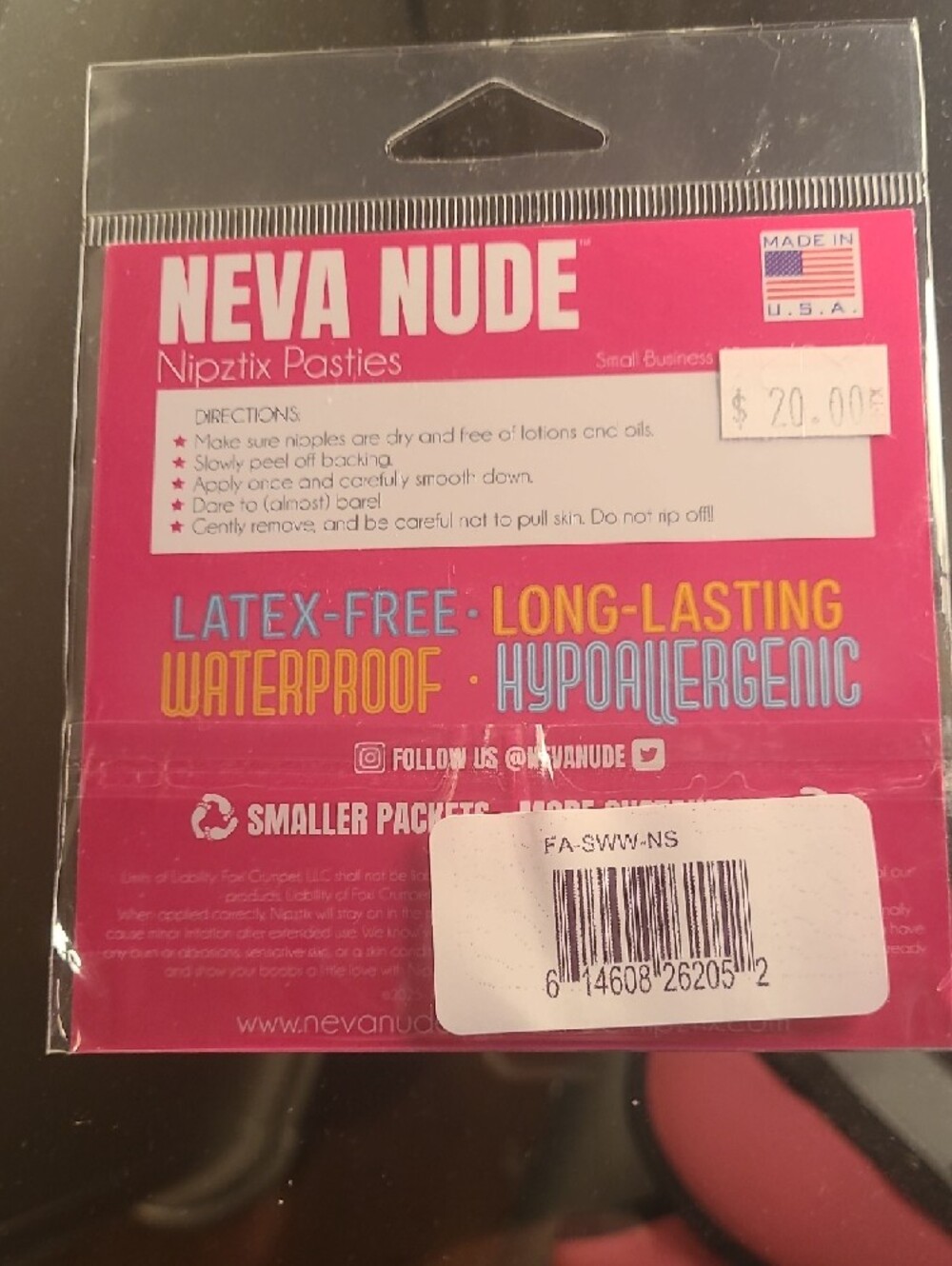 Neva Nude "Caution Slippery When Wet" Novelty Nipzix Pasties - Yellow & Black - Picture 2 of 3